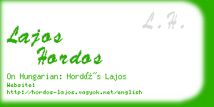 lajos hordos business card